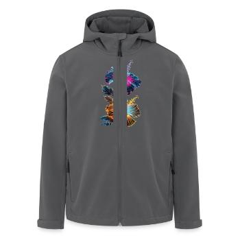 Orchideen für eine Floristin - Recycelte Männer Softshell-Jacke von Stanley/Stella - Anthrazit - Vorne - AI Model Male 185 light (185cm)