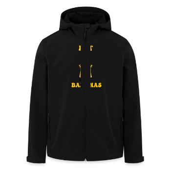Manger des bananes – un thème amusant - Veste softshell homme en polyester recyclé Stanley/Stella - noir - Devant - AI Model Male 185 light (185cm)