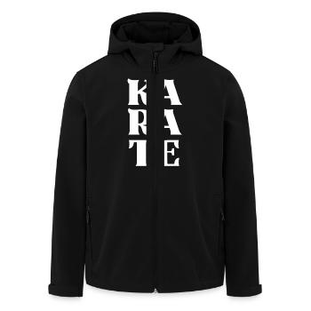 Karaté Grandes Lettres Karatéka Japonais - Veste softshell homme en polyester recyclé Stanley/Stella - noir - Devant - AI Model Male 185 light (185cm)