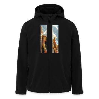 Heimdall ist der wachsame Hüter des Bifrösts - Recycelte Männer Softshell-Jacke von Stanley/Stella - Schwarz - Vorne - AI Model Male 185 light (185cm)
