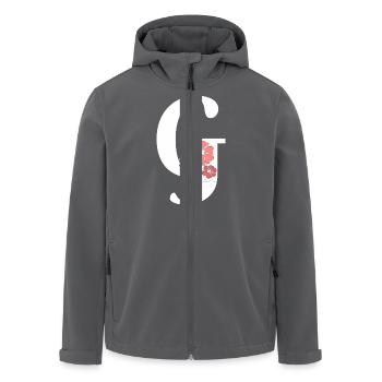 Buchstabe g Minimalistische Blumen - Recycelte Männer Softshell-Jacke von Stanley/Stella - Schwarz - Vorne - AI Model Male 185 light (185cm)