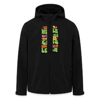 Schönes Wetter - Recycelte Männer Softshell-Jacke von Stanley/Stella - Schwarz - Vorne - AI Model Male 185 light (185cm)