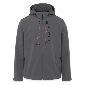 Ohne Vino ohne mich - Recycelte Männer Softshell-Jacke von Stanley/Stella - Anthrazit - Vorne - AI Model Male 185 light (185cm)