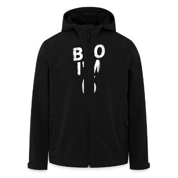 Bro, I'm 6 – Cool Birthday Design - Men’s Recycled Softshell Jacket by Stanley/Stella - black - Front - AI Model Male 185 light (185cm)