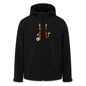 Fußball in Manchester - Recycelte Männer Softshell-Jacke von Stanley/Stella - Schwarz - Vorne - AI Model Male 185 light (185cm)