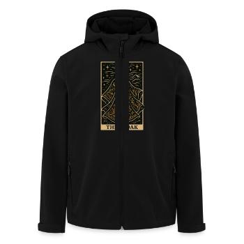 Couture de la carte de tarot – La cape - Veste softshell homme en polyester recyclé Stanley/Stella - noir - Devant - AI Model Male 185 light (185cm)