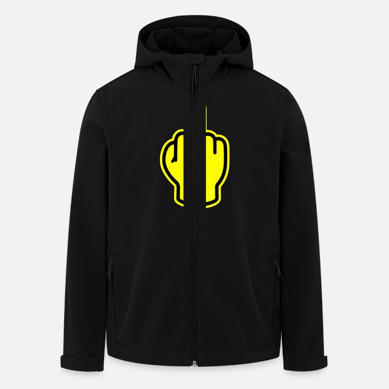 Middle Finger Hand Provocative - Men’s Recycled Softshell Jacket by Stanley/Stella - black