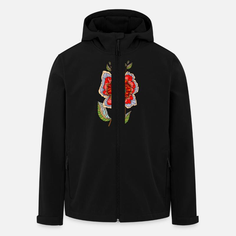Fleur - Veste softshell homme en polyester recyclé Stanley/Stella - noir