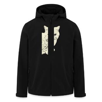 British Shorthair Cat Cat Black Cats - Men’s Recycled Softshell Jacket by Stanley/Stella - black - Front - AI Model Male 185 light (185cm)