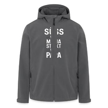 Cute Like Mom, Stink Like Daddy Humor Design Family - Men’s Recycled Softshell Jacket by Stanley/Stella - black - Front - AI Model Male 185 light (185cm)