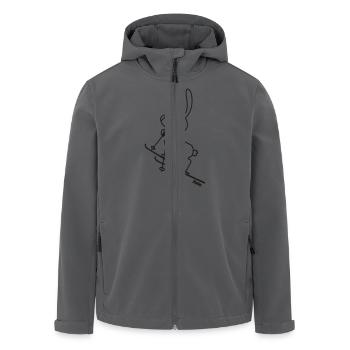 Ski tour Hare - Veste softshell homme en polyester recyclé Stanley/Stella - noir - Devant - AI Model Male 185 light (185cm)