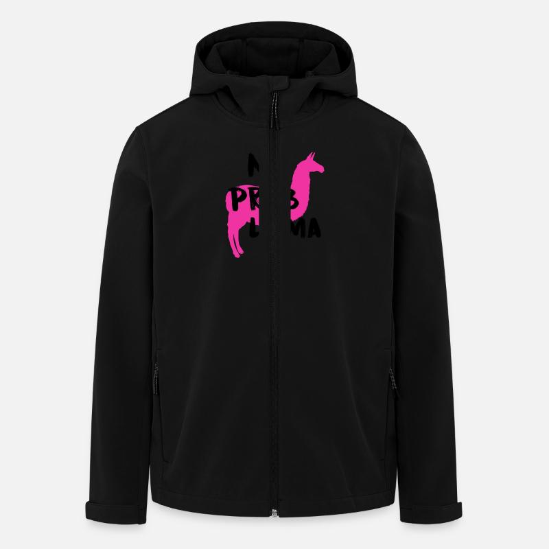 No prob llama - Veste softshell homme en polyester recyclé Stanley/Stella - noir