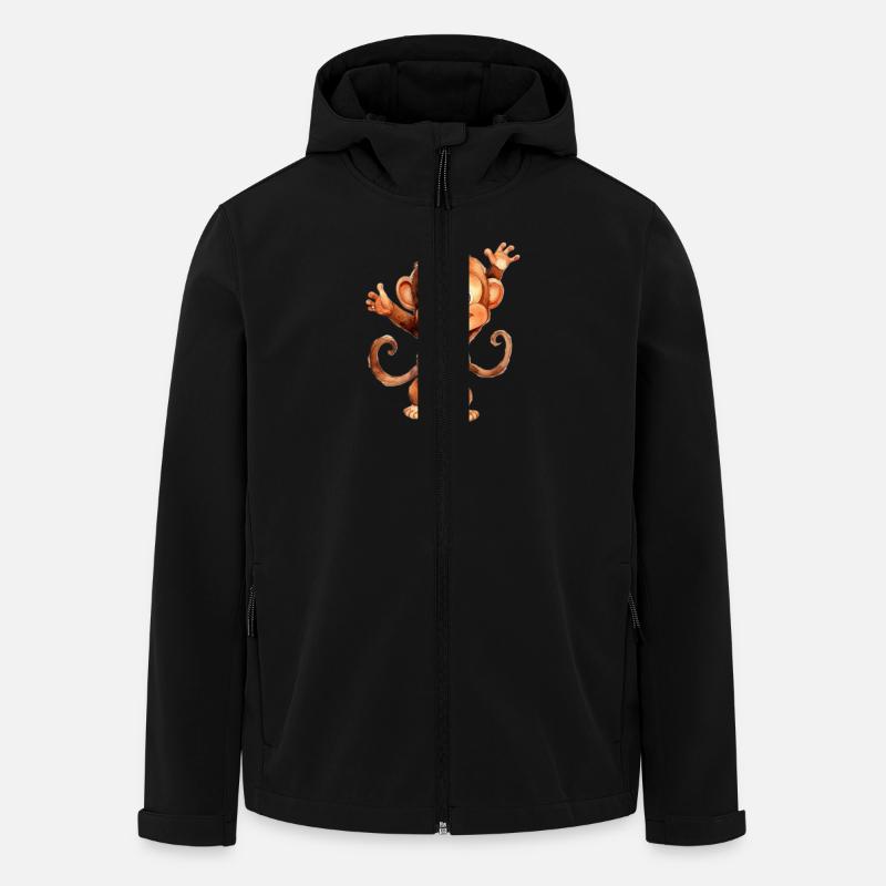 Classe de singe singe - Veste softshell homme en polyester recyclé Stanley/Stella - noir