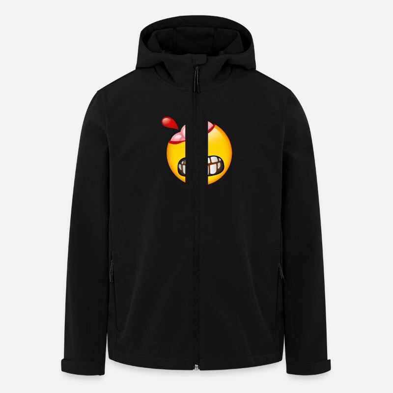 Smiley Brain - Recycelte Männer Softshell-Jacke von Stanley/Stella - Schwarz