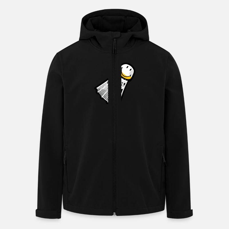 Smiley Badminton - Recycelte Männer Softshell-Jacke von Stanley/Stella - Schwarz