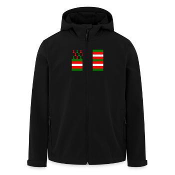 Drapeau breton basque - Veste softshell homme en polyester recyclé Stanley/Stella - noir - Devant - AI Model Male 185 light (185cm)