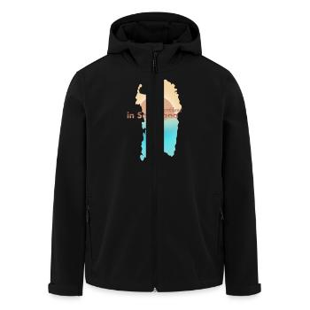 Non C’è Problema in Sardegna - Recycelte Männer Softshell-Jacke von Stanley/Stella - Schwarz - Vorne - AI Model Male 185 light (185cm)