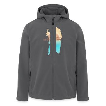 Non C’è Problema in Sardegna - Recycelte Männer Softshell-Jacke von Stanley/Stella - Schwarz - Vorne - AI Model Male 185 light (185cm)