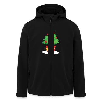 Christmas Tree - Men’s Recycled Softshell Jacket by Stanley/Stella - black - Front - AI Model Male 185 light (185cm)