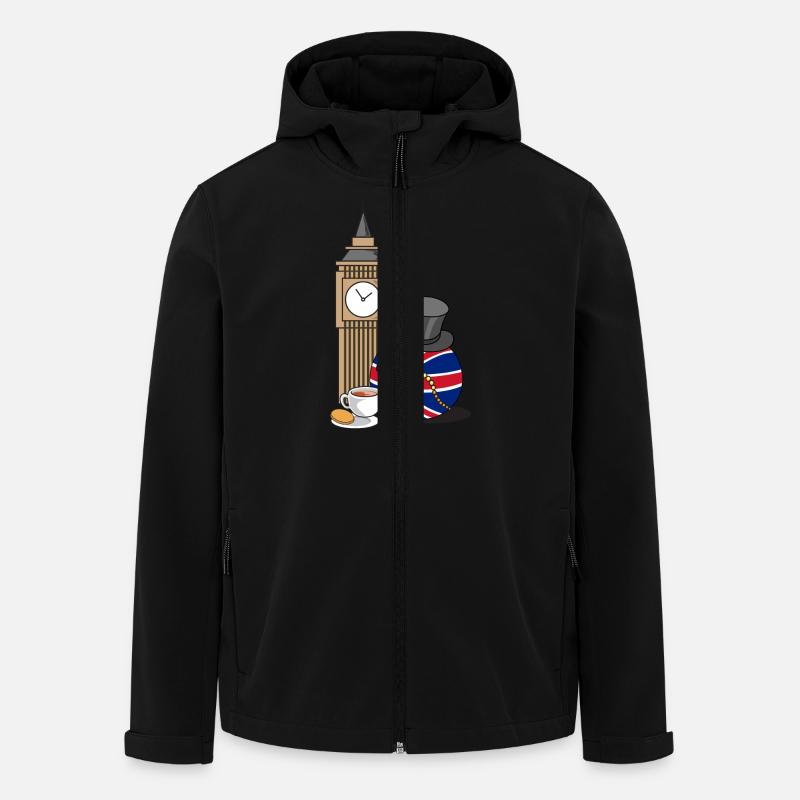 GreatBritainBall - Recycelte Männer Softshell-Jacke von Stanley/Stella - Schwarz