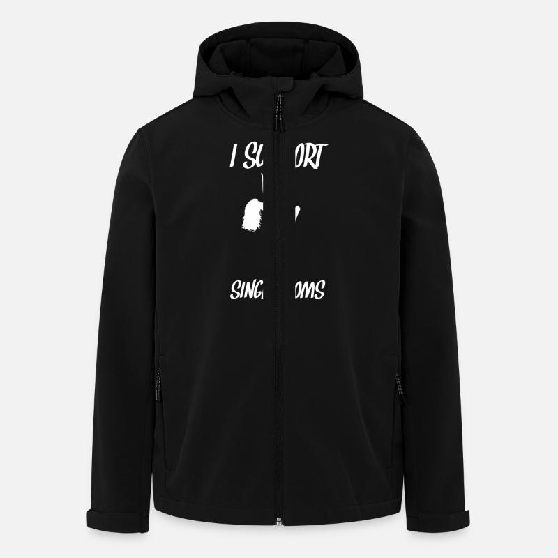 I SUPPORT SINGLE MOMS - Recycelte Männer Softshell-Jacke von Stanley/Stella - Schwarz