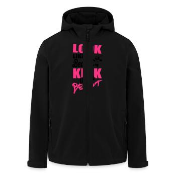Kick like a beast - Recycelte Männer Softshell-Jacke von Stanley/Stella - Schwarz - Vorne - AI Model Male 185 light (185cm)