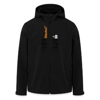 Drink or Driving - German Shepherd - Men’s Recycled Softshell Jacket by Stanley/Stella - black - Front - AI Model Male 185 light (185cm)