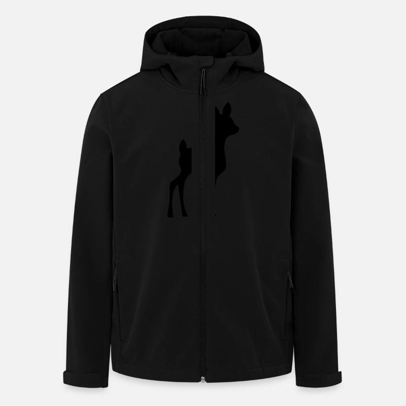 Chevreuil - Veste softshell homme en polyester recyclé Stanley/Stella - noir