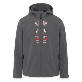 BAGGERFAHRER - Recycelte Männer Softshell-Jacke von Stanley/Stella - Anthrazit - Vorne - AI Model Male 185 light (185cm)