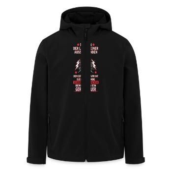 GERÜSTBAUER - Recycelte Männer Softshell-Jacke von Stanley/Stella - Schwarz - Vorne - AI Model Male 185 light (185cm)