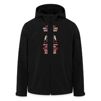 SCHWEISSER - Recycelte Männer Softshell-Jacke von Stanley/Stella - Schwarz - Vorne - AI Model Male 185 light (185cm)