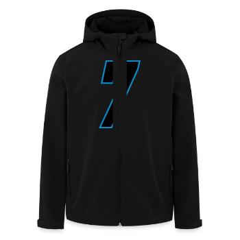 number_7 - Recycelte Männer Softshell-Jacke von Stanley/Stella - Schwarz - Vorne - AI Model Male 185 light (185cm)