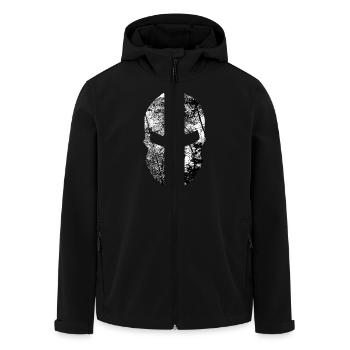 Spartaner Helm / Sparta - Recycelte Männer Softshell-Jacke von Stanley/Stella - Schwarz - Vorne - AI Model Male 185 light (185cm)