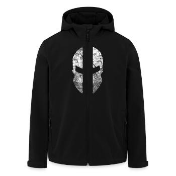 Spartaner Helm neu weiß - Recycelte Männer Softshell-Jacke von Stanley/Stella - Schwarz - Vorne - AI Model Male 185 light (185cm)