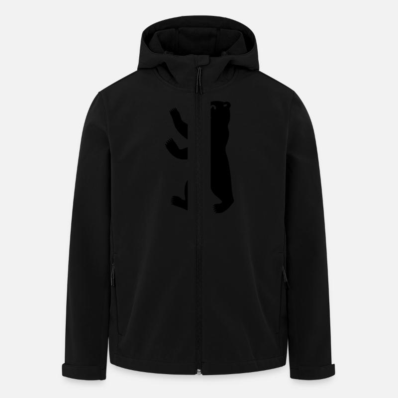 Berliner Bär - Recycelte Männer Softshell-Jacke von Stanley/Stella - Schwarz