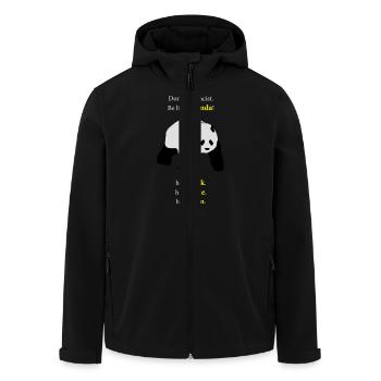 Be like a Panda! - Recycelte Männer Softshell-Jacke von Stanley/Stella - Schwarz - Vorne - AI Model Male 185 light (185cm)