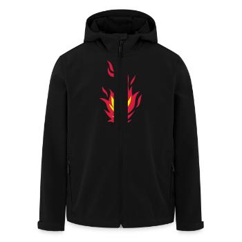 Feuer, Flamme, Feuer 9102 - Recycelte Männer Softshell-Jacke von Stanley/Stella - Schwarz - Vorne - AI Model Male 185 light (185cm)