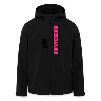 Aufsteigerin - Recycelte Männer Softshell-Jacke von Stanley/Stella - Schwarz - Vorne - AI Model Male 185 light (185cm)