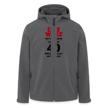 40 Geburtstag - Recycelte Männer Softshell-Jacke von Stanley/Stella - Schwarz - Vorne - AI Model Male 185 light (185cm)
