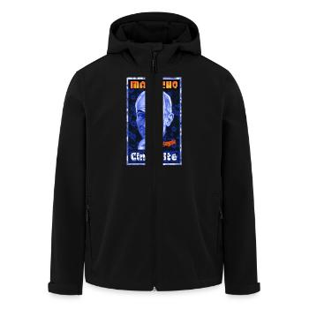 ma biche l'orangerie cinéculte louis de funes - Veste softshell homme en polyester recyclé Stanley/Stella - noir - Devant - AI Model Male 185 light (185cm)