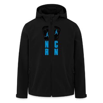 nyc_run - Men’s Recycled Softshell Jacket by Stanley/Stella - black - Front - AI Model Male 185 light (185cm)