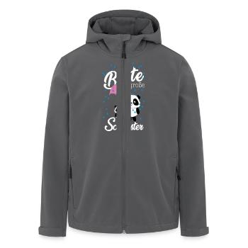 Beste große Schwester Panda Geschwister Mädchen - Recycelte Männer Softshell-Jacke von Stanley/Stella - Anthrazit - Vorne - AI Model Male 185 light (185cm)