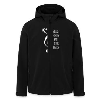 I love Music - Recycelte Männer Softshell-Jacke von Stanley/Stella - Schwarz - Vorne - AI Model Male 185 light (185cm)