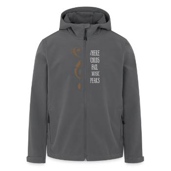 I love Music - Recycelte Männer Softshell-Jacke von Stanley/Stella - Anthrazit - Vorne - AI Model Male 185 light (185cm)