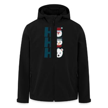 HoHoHo Funny Xmas Stuff Icon Santa Snowman & Bear - Recycelte Männer Softshell-Jacke von Stanley/Stella - Schwarz - Vorne - AI Model Male 185 light (185cm)