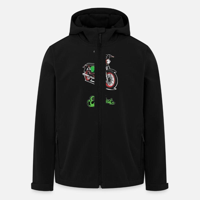 S51 (green) // Illustration - Men’s Recycled Softshell Jacket by Stanley/Stella - black