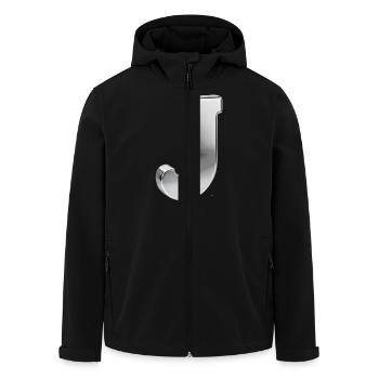 Chrome ,, J " Metallic - Recycelte Männer Softshell-Jacke von Stanley/Stella - Schwarz - Vorne - AI Model Male 185 light (185cm)