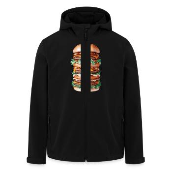 XXL Burger Design – For Real Foodies and Burger-F - Men’s Recycled Softshell Jacket by Stanley/Stella - black - Front - AI Model Male 185 light (185cm)