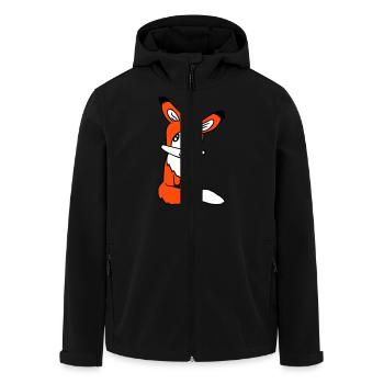 Fuchs Rotfuchs Wildes Tier Schlauer Wald Bewohner - Recycelte Männer Softshell-Jacke von Stanley/Stella - Schwarz - Vorne - AI Model Male 185 light (185cm)