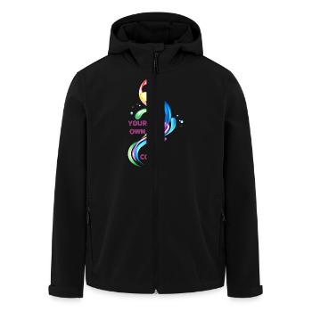Ayez votre propre couleur, LGBTQ+, Pride, CSD, Arc-en-ciel - Veste softshell homme en polyester recyclé Stanley/Stella - noir - Devant - AI Model Male 185 light (185cm)